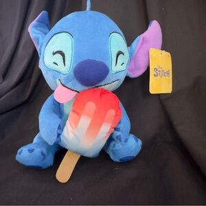 Disney Stitch Plush with Popsicle - Blue and Pink NWT